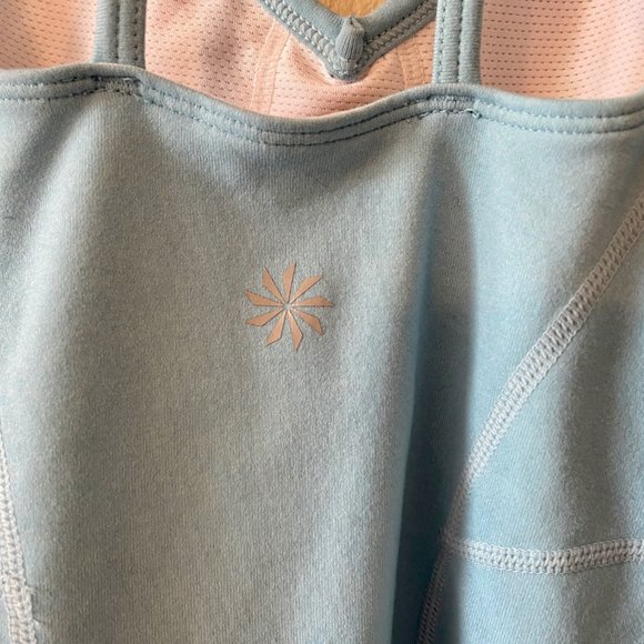 🔥 Athleta | Sky Blue Compressive Racerback Workout/Running Tank Top Sz Small - Picture 5 of 7